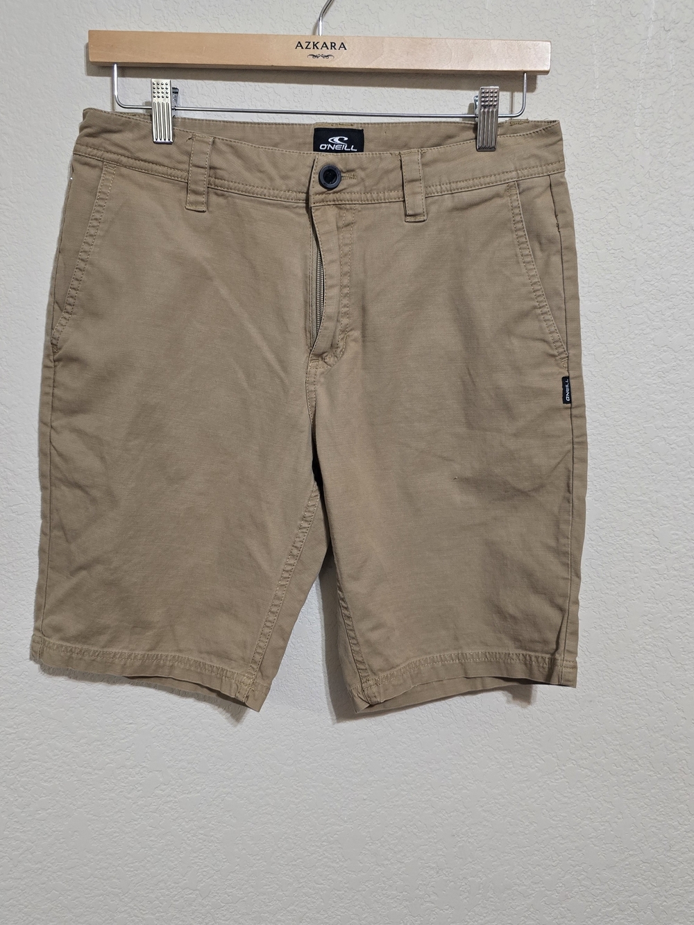 O'Neill Men's Tan Flat Front Chino Shorts